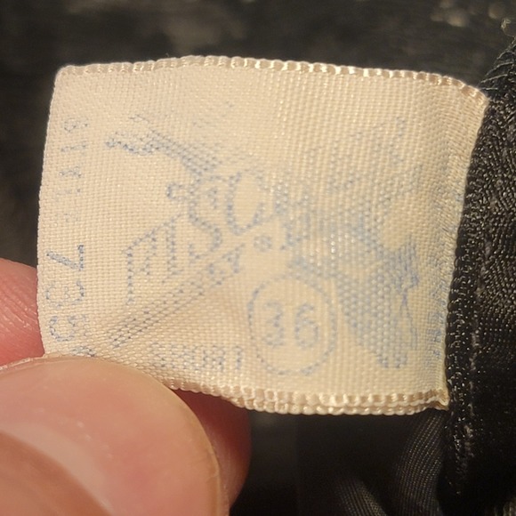 Vintage Fischer Black Nylon Lace Slip Nightgown Size 36 (Small) 1960s Lingerie - Picture 7 of 10